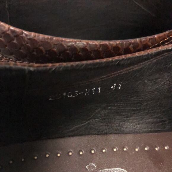 Stagecoach brown leather mens shoes 41 size 11 faux snakeskin - Picture 6 of 7
